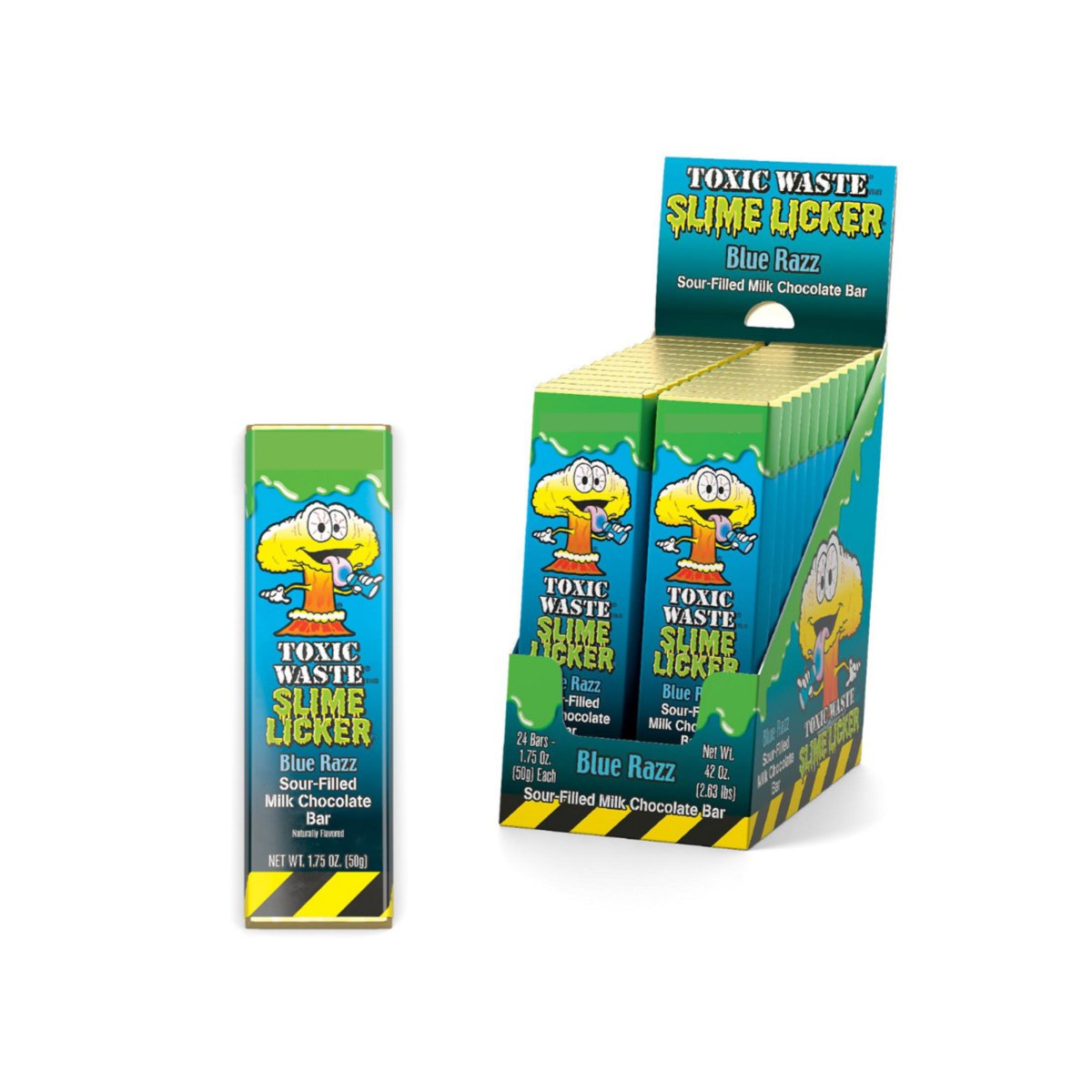 Toxic Waste – Sour Blue Raspberry Chocolate Bars image 0