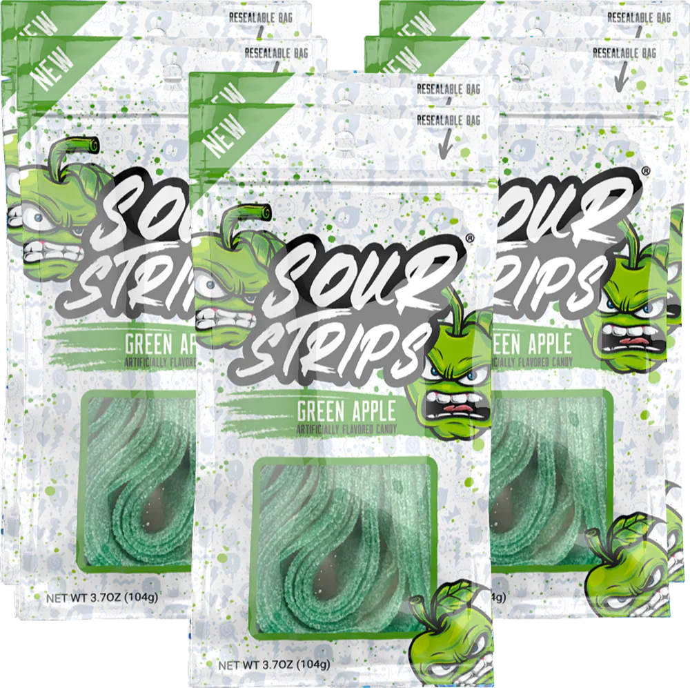 Sour Strips Green Apple 3.7 OZ 1pcs image 0