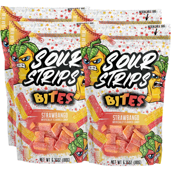 Sour Strips Bites - Strawbango (10bags) image 0