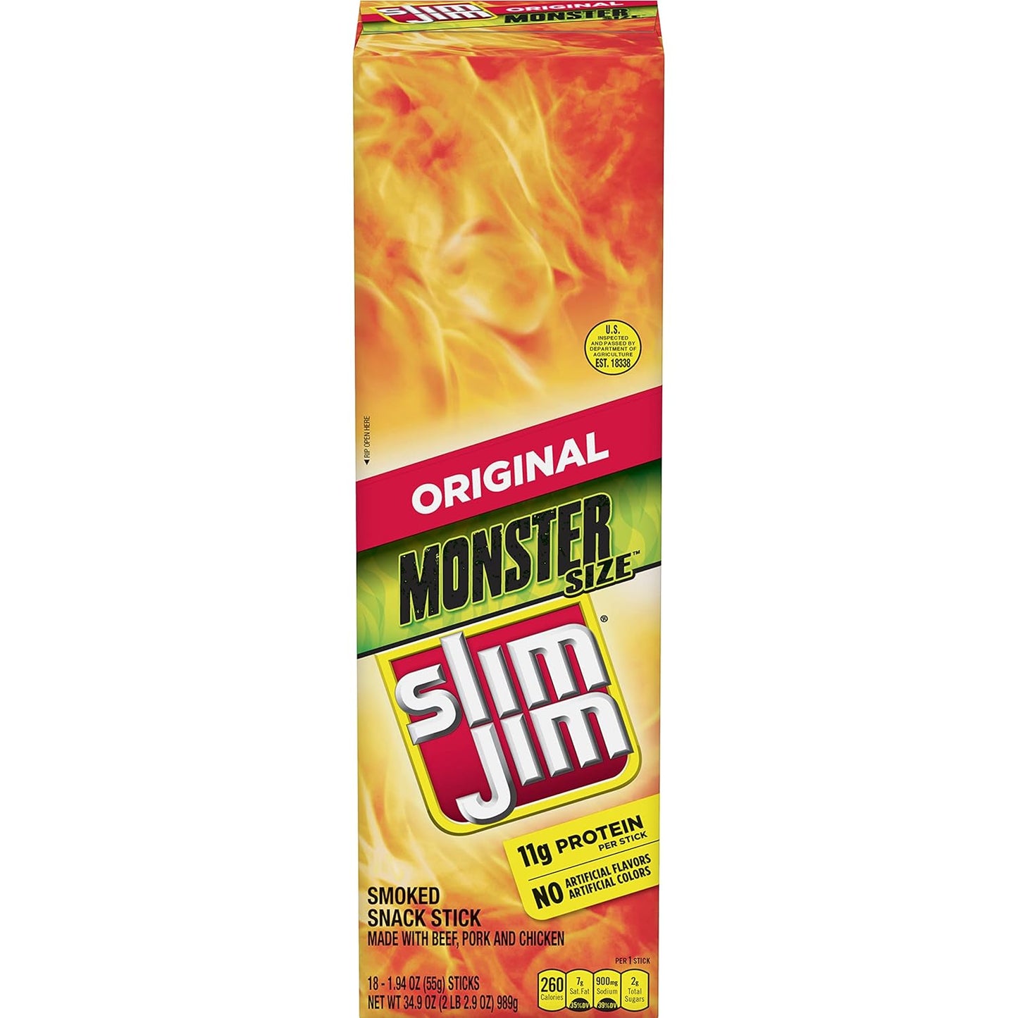 Slim Jim Monster Stick, Original, 1.94 oz 18-Count image 0