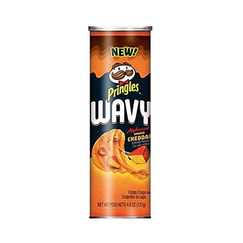 Pringles Wavy Smoked Chedder | 14pcs image 0