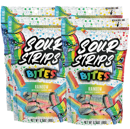 Sour Strips Bites - Rainbow (10bags) image 0