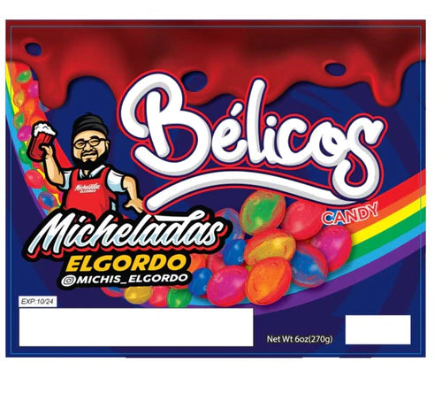 Micheladas El Gordo Belicos Skittles 6 OZ