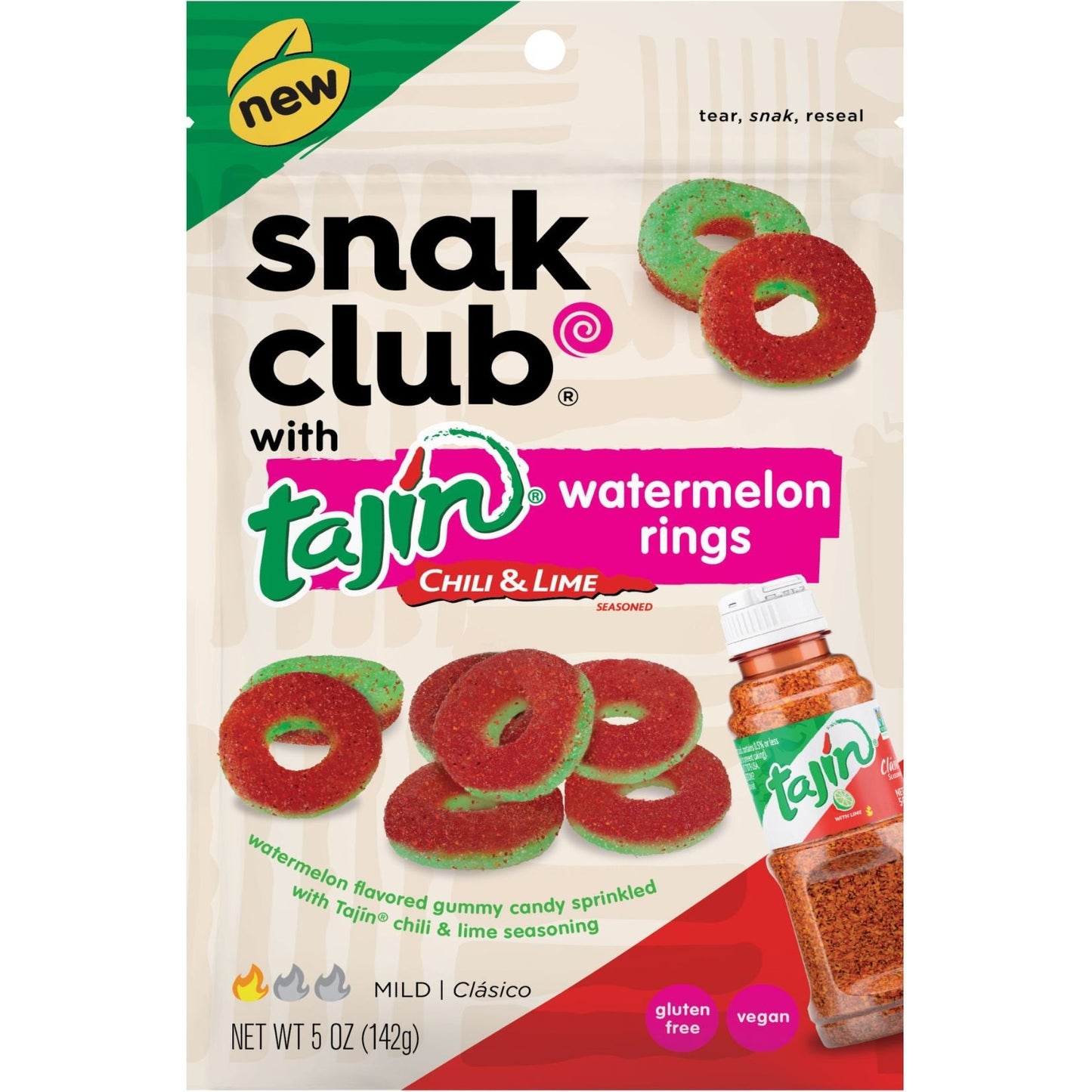 Snak Club: Tajin Watermelon Rings 6 bags image 0