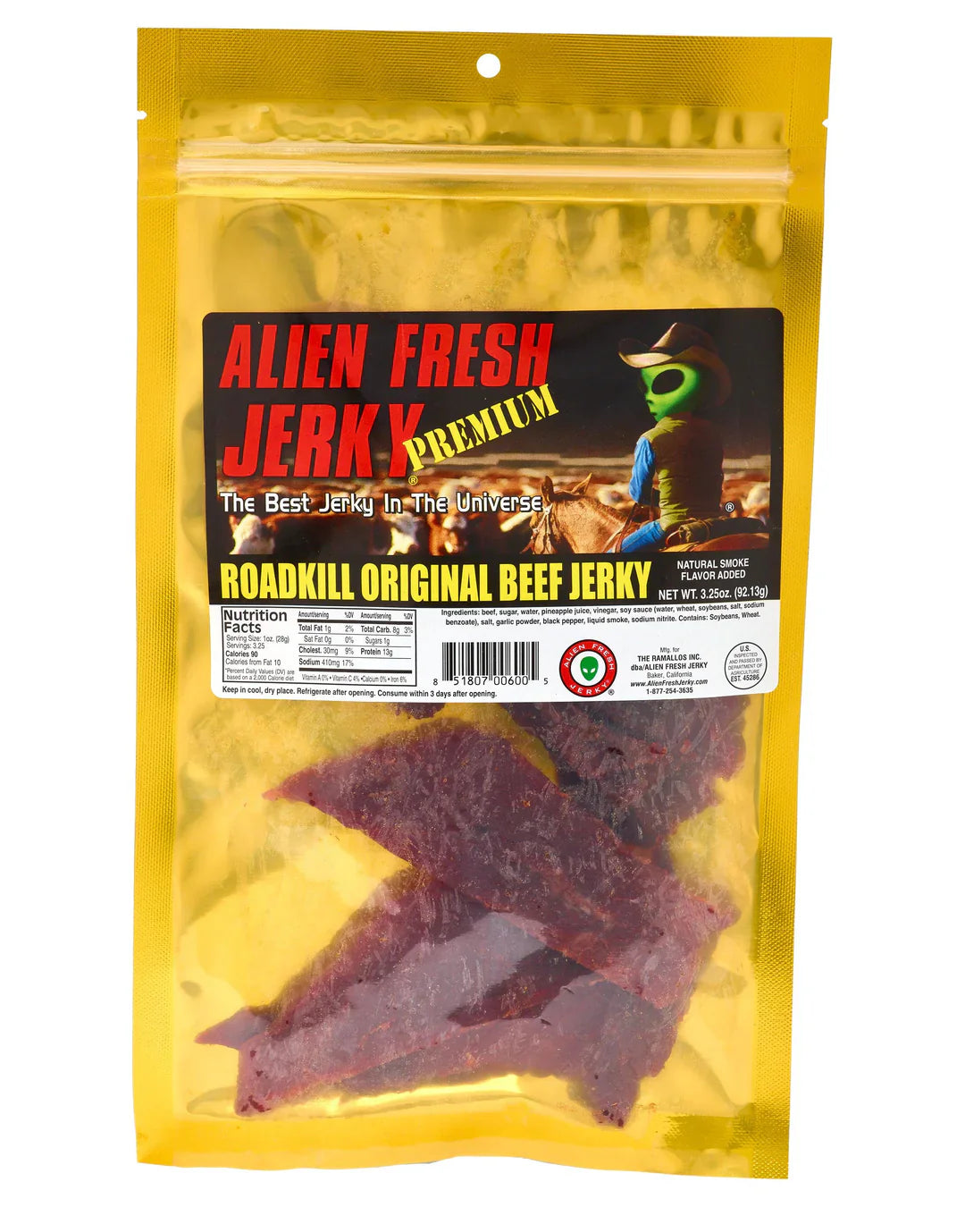 Alien Fresh Jerky Roadkill Original 3.25 OZ | 1pcs image 0