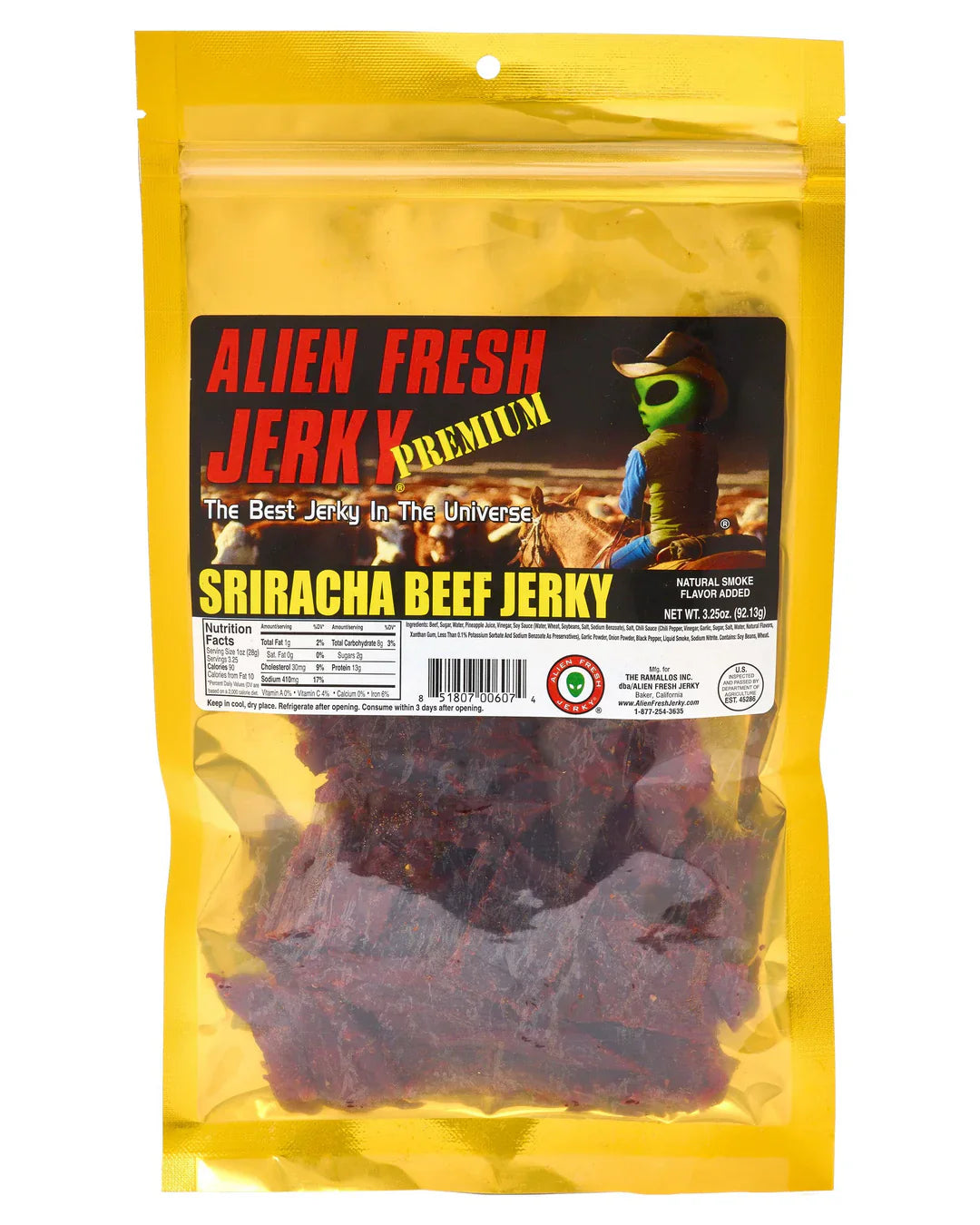 Alien Fresh Jerky Sriracha 3.25 OZ | 1pcs image 0