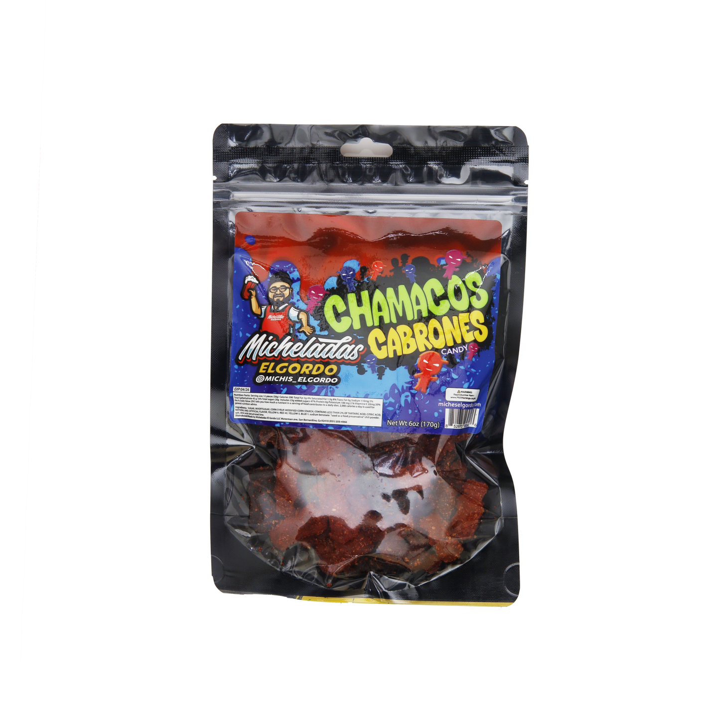 Micheladas El Gordo Chamacos Cabrones Sour Kids 8 OZ | 1bag image 0