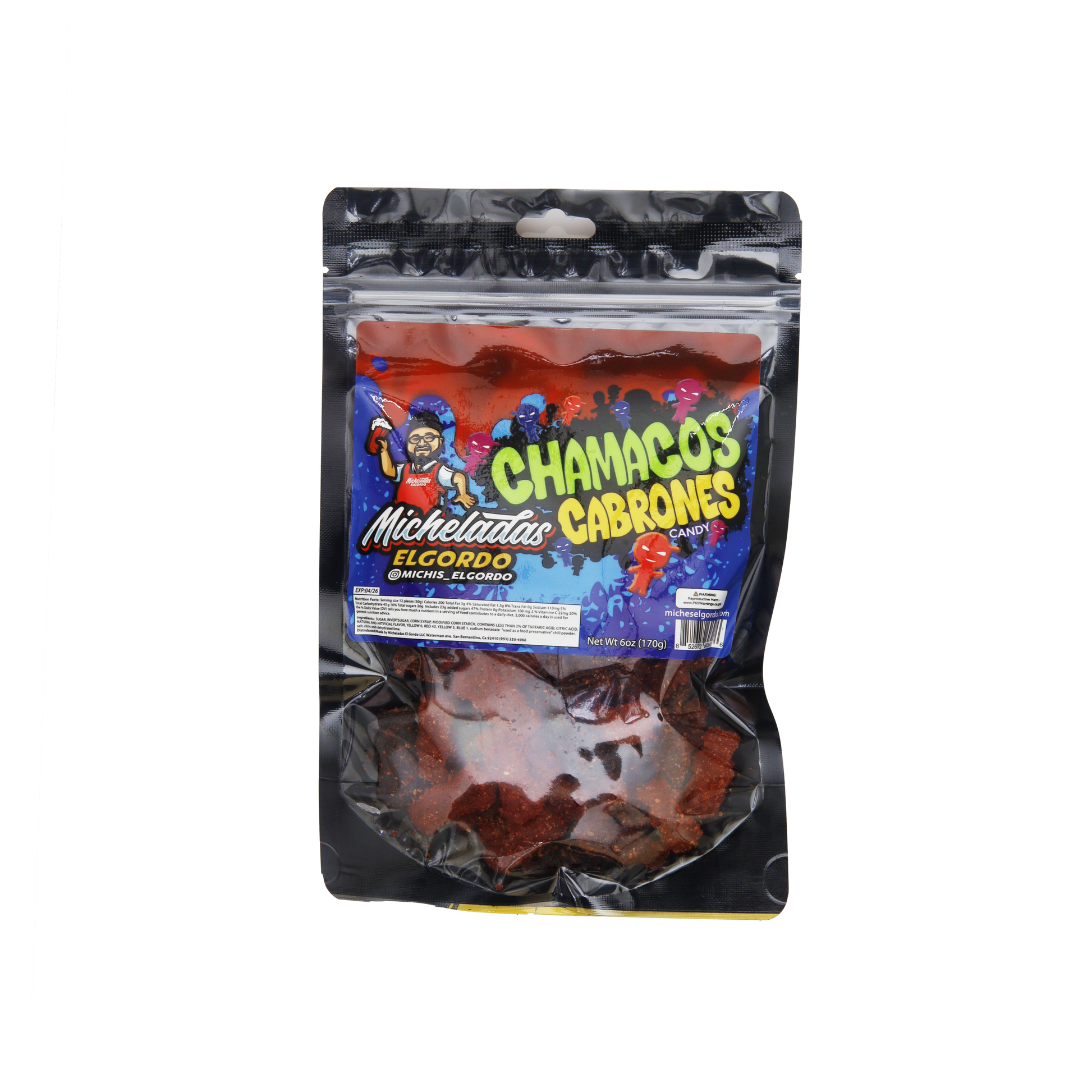 Micheladas El Gordo Chamacos Cabrones Sour Kids 8 OZ | 1bag image 0