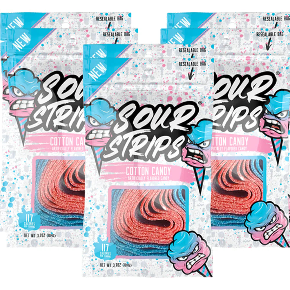 Sour Strips Cotton Candy 3.7 OZ 1pcs image 0