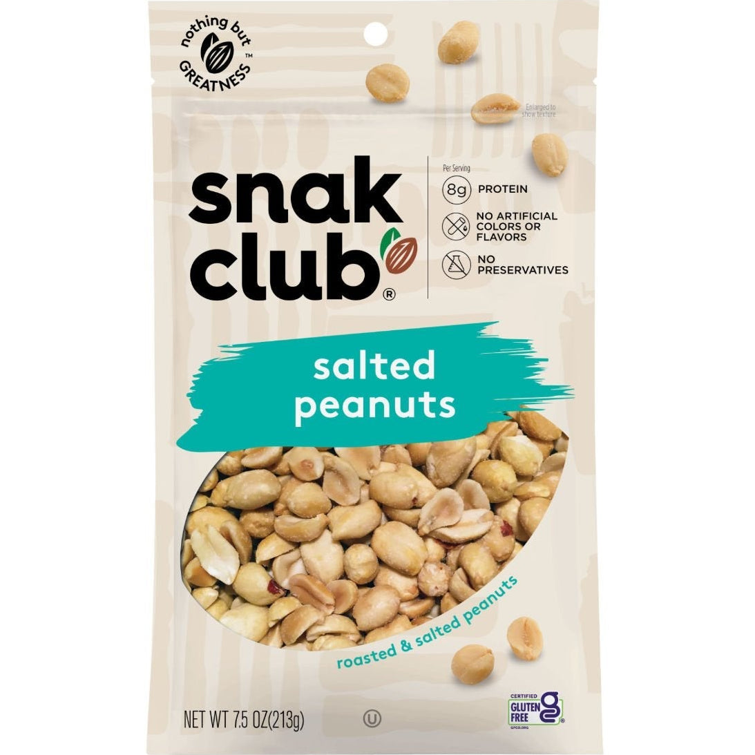 Snak Club:  Salted Peanuts 6 bags image 0