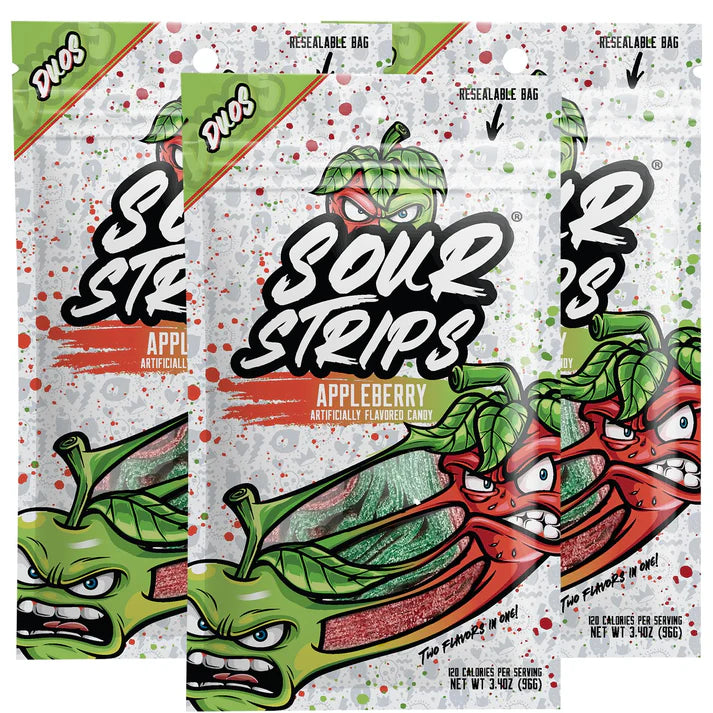 Appleberry Sour Strips 3.4 oz