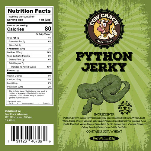 Cow Crack Python Jerky 1 oz