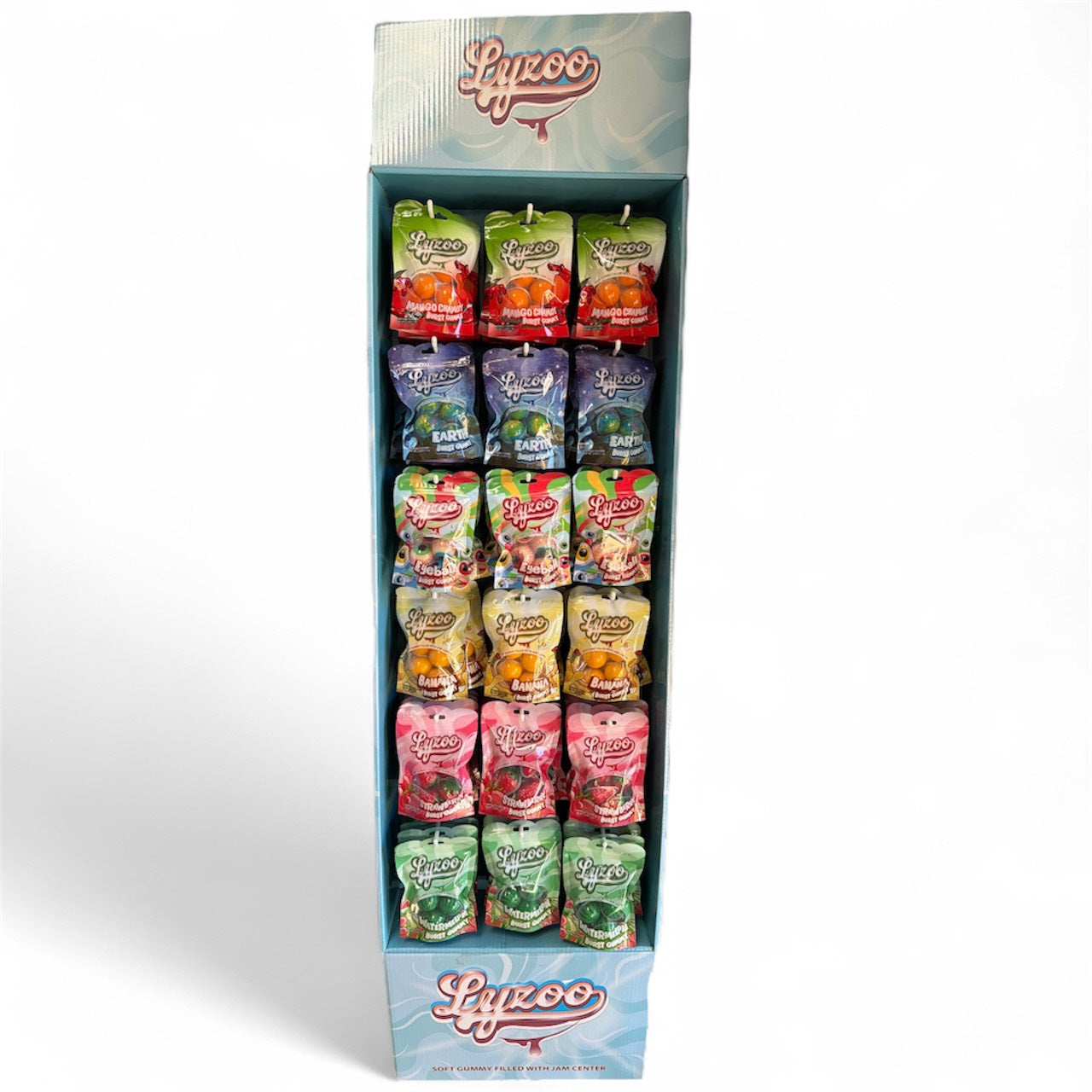 Lyzoo Display - 12 Pcs Burst Gummies x 6 Flavors