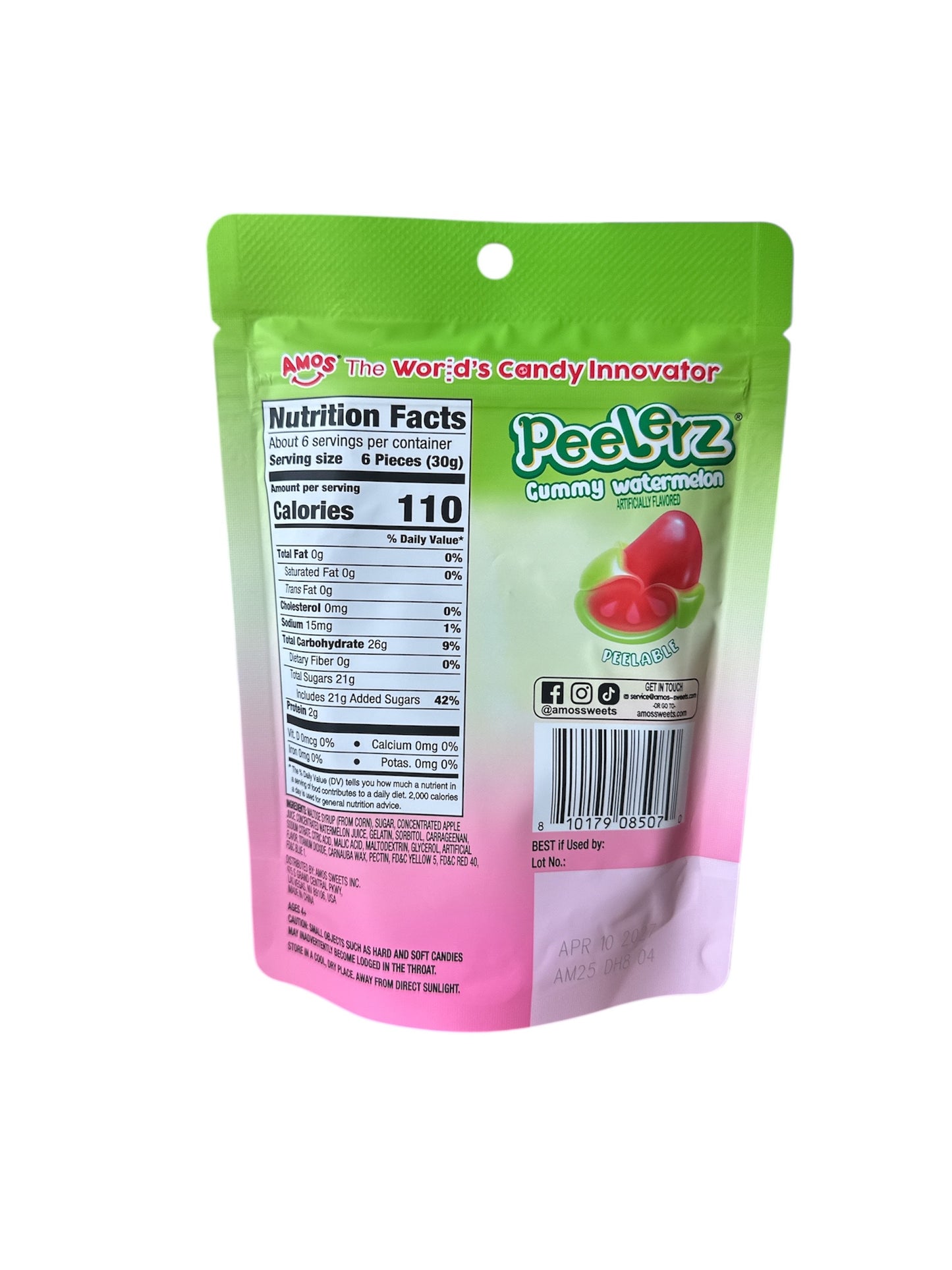 Amos Peelerz Watermelon - 6 oz