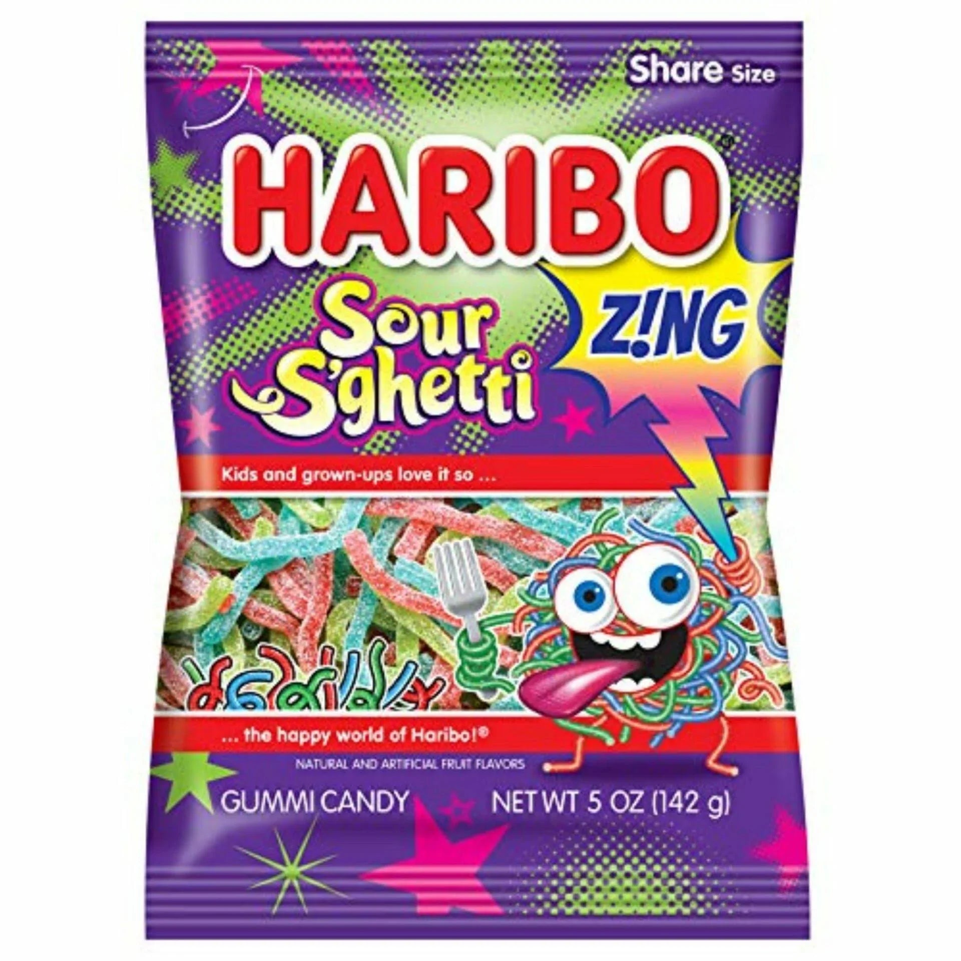 Haribo Sour S'Ghetti | 12pcs image 0