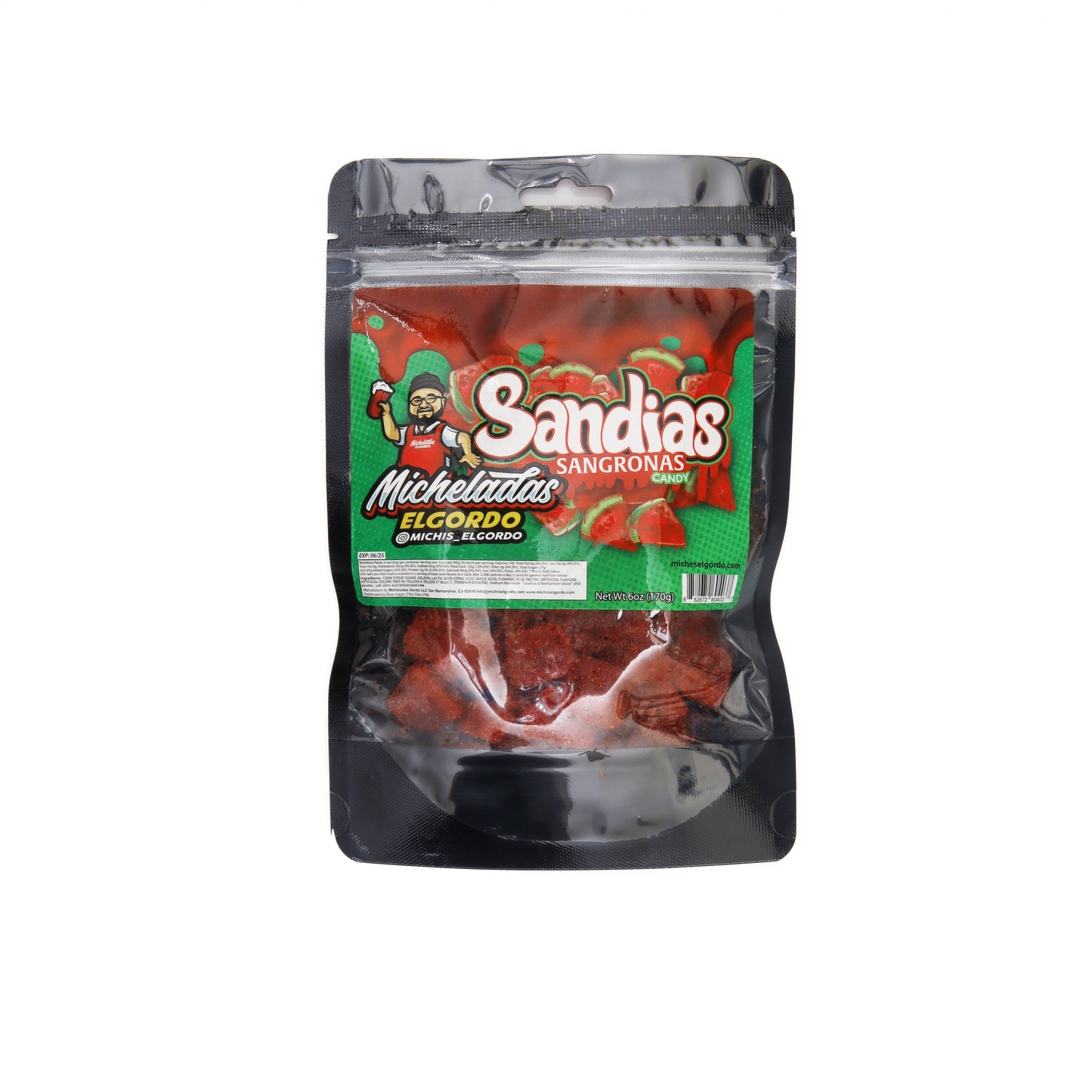 Micheladas El Gordo Watermelon Sandias Sagronas 6 oz | 1bag image 0