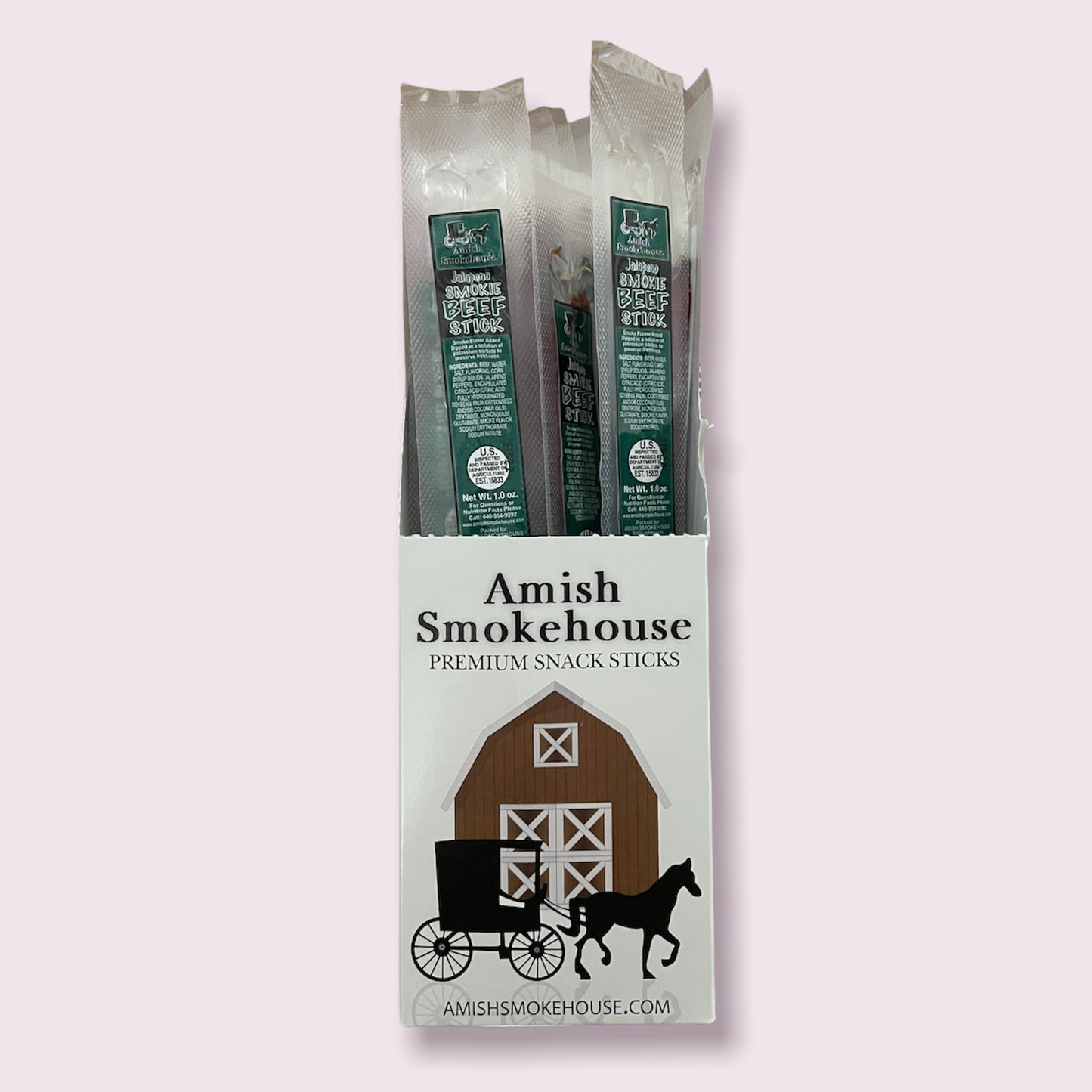 Amish Smokehouse Jalapeno Smokie Beef Stick