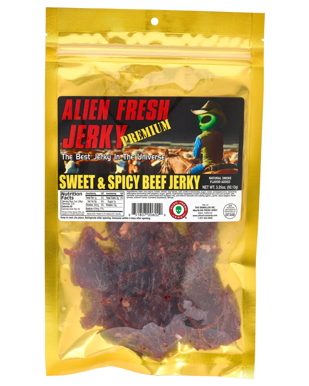 Alien Fresh Jerky Sweet & Spicy 3.25 OZ | 1pcs image 0
