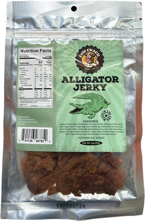Cow Crack Alligator Jerky 2 Oz
