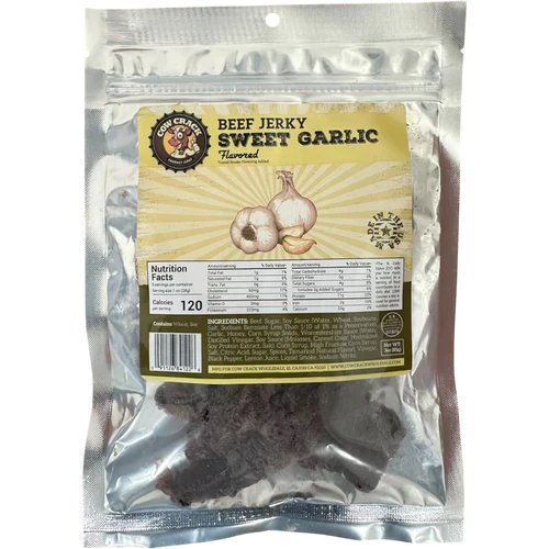 Cow Crack Sweet Garlic Beef Jerky 3 oz