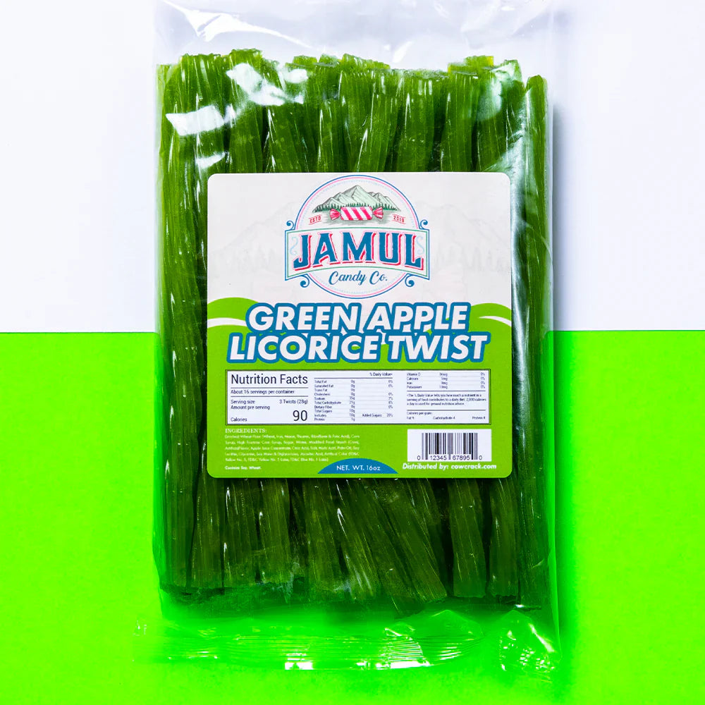 Jamul Candy Co. Green Apple Licorice 16 OZ | 12pcs image 0