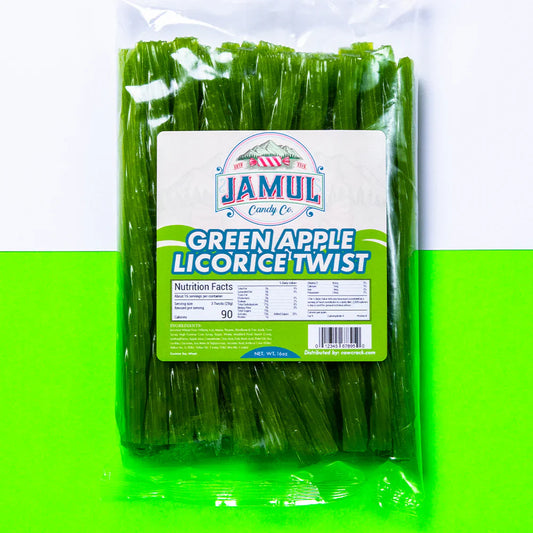 Jamul Candy Co. Green Apple Licorice 16 OZ | 12pcs image 0