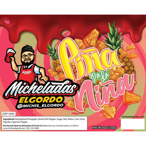 Micheladas El Gordo Pina Pala Nina 6 OZ
