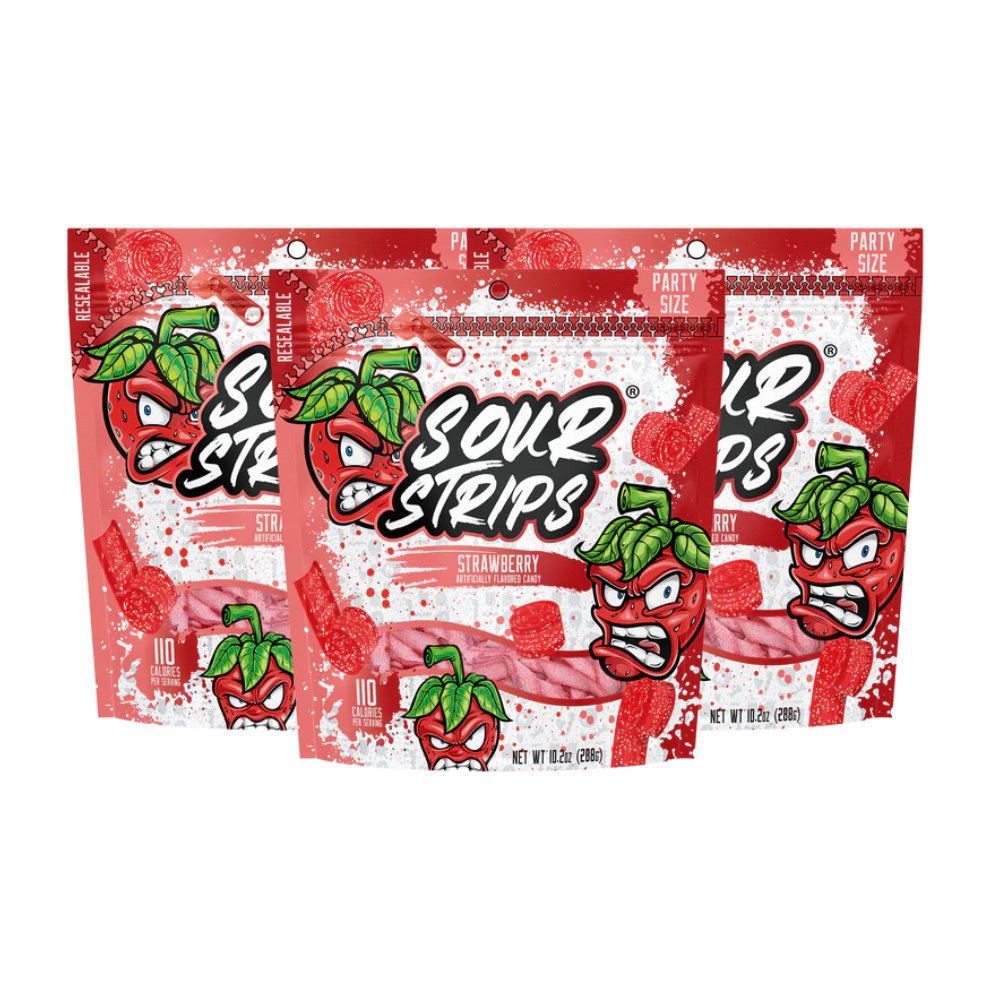 Sour Strips Strawberry Party size 10.2 OZ 1pcs image 0