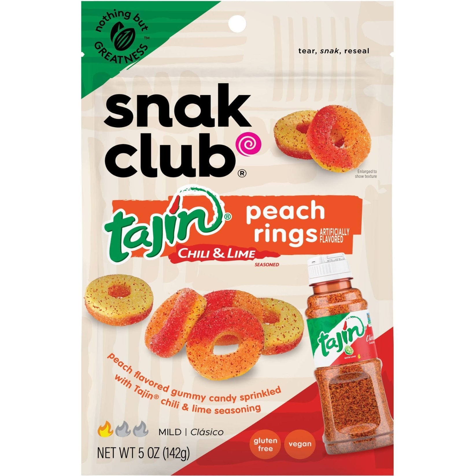 Snak Club: Tajin Peach Rings 6 bags image 0