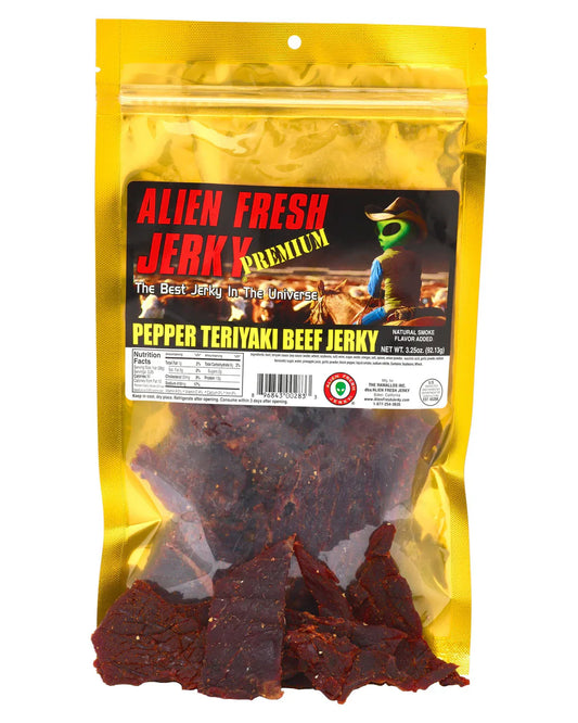 Alien Fresh Jerky Peppered Teriyaki 3.25 OZ | 1pcs image 0