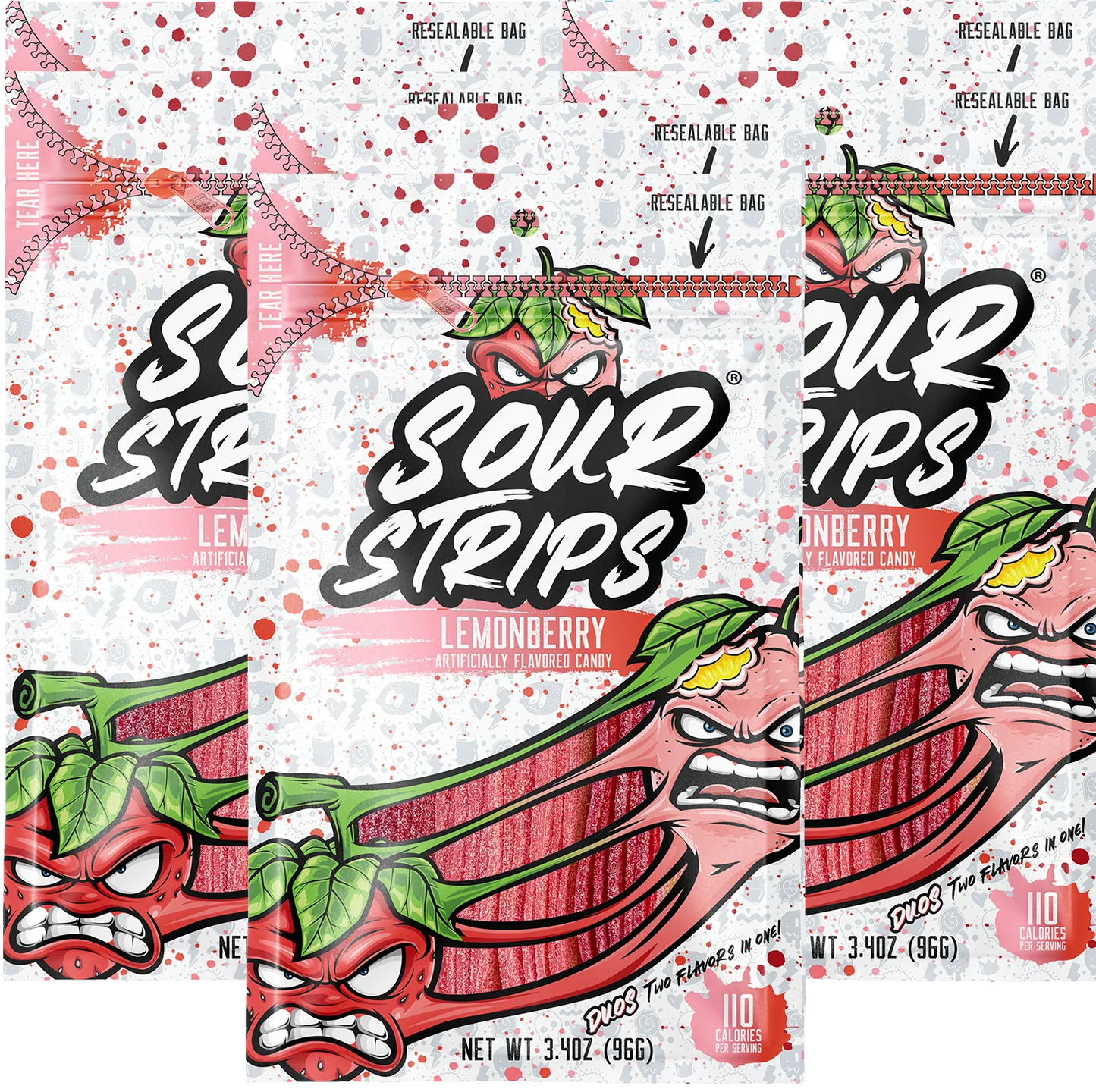 Lemonberry Sour Strips 3.4 oz